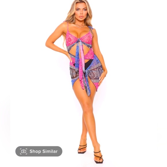 NWT fashion nova cover up💙💗 - Picture 4 of 7